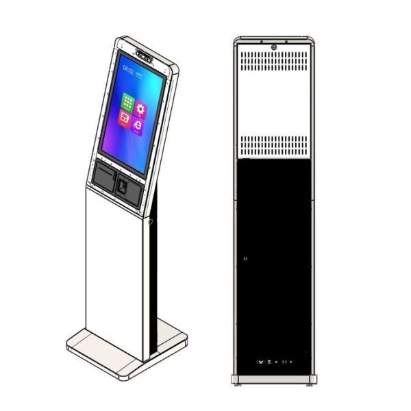 21.5 Inch Windows Commercial Touchscreen Digital Ordering Kiosks Machine For Fast Food and Milk Tea Shops