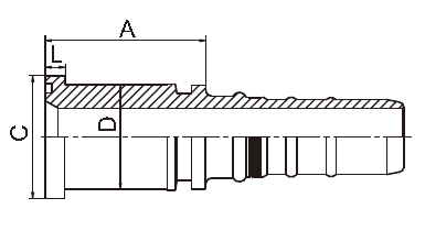 High Pressure Industrial Hose Connectors , Hydraulic Line Connectors Fittings