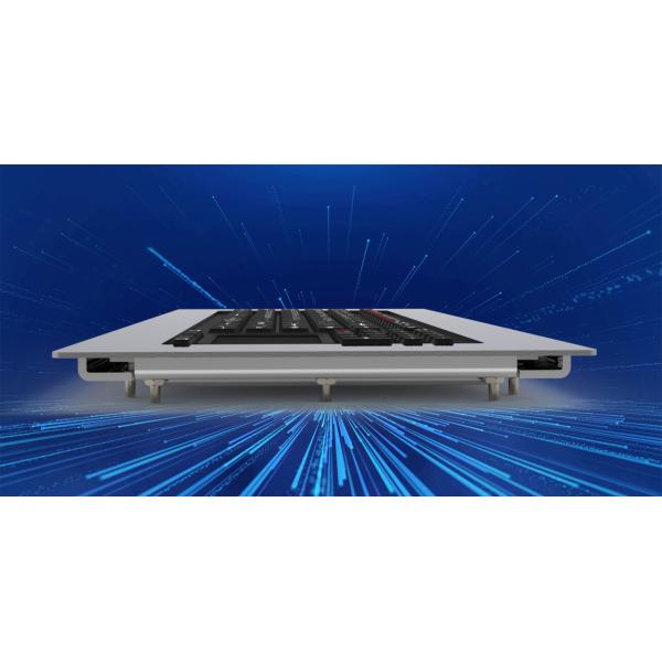 IP65 Panelmount Stainless Steel Metal Silicone Industrial Medical Keyboard With Touchpad
