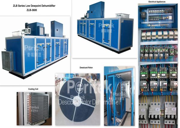 Professional High Temperatuer Dehumidifier Machine Large Capacity Airflow 10000m³/H