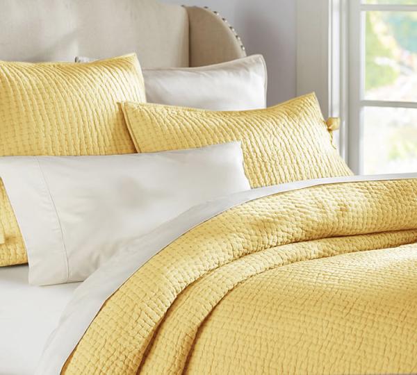 Comfortable Linen Cotton Quilt Sets , Home 3 Pcs Queen Size Quilt Sets