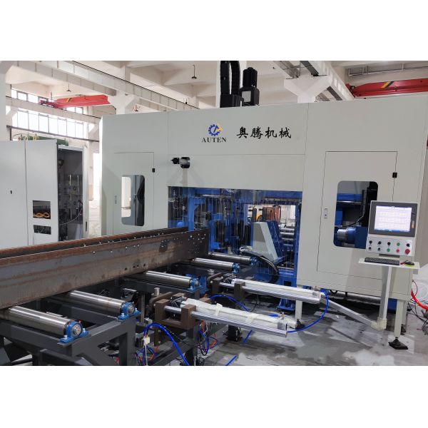 Bridge Fabrication Use High Speed CNC H Beam Drilling Sawing Machine With Shearing Function