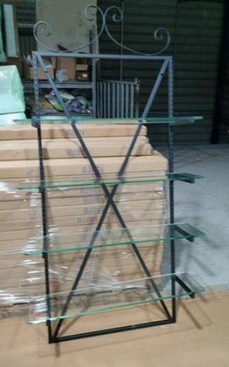 Metal And Glass Etagere Wall Unit Powder Coating Various Sizes Available