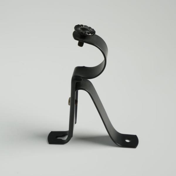 24 Inch Single Track Ceiling Mount Cast Iron Pipe Curtain Rod