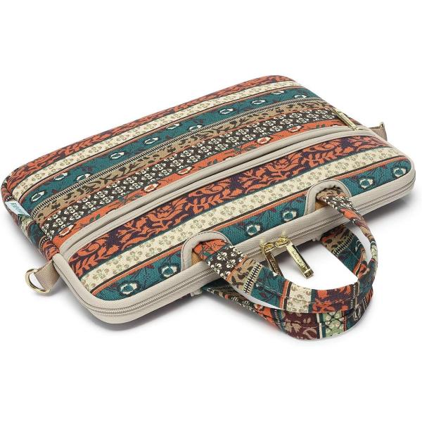 Red Bohemia Patten portátil a prueba de agua hombro bolso de mensajería funda manga para 12 pulgadas 13,3 pulgadas portátil