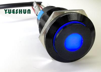 A laranja amarela de travamento iluminada de alumínio preta do interruptor de tecla iluminou-se