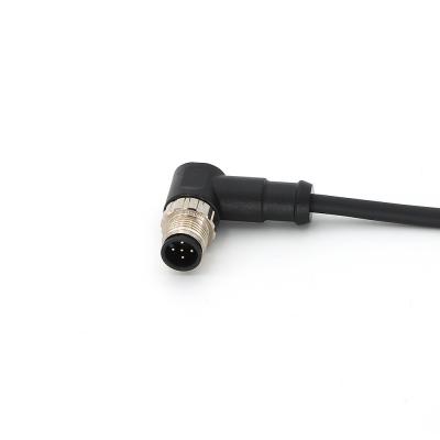 Conectores de cabo moldado M12 com um cabo de alimentação IO sensor de conector de 5 pines