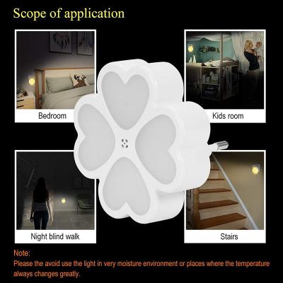 4LEDs Night Light Socket Induction Night Light For Children Room