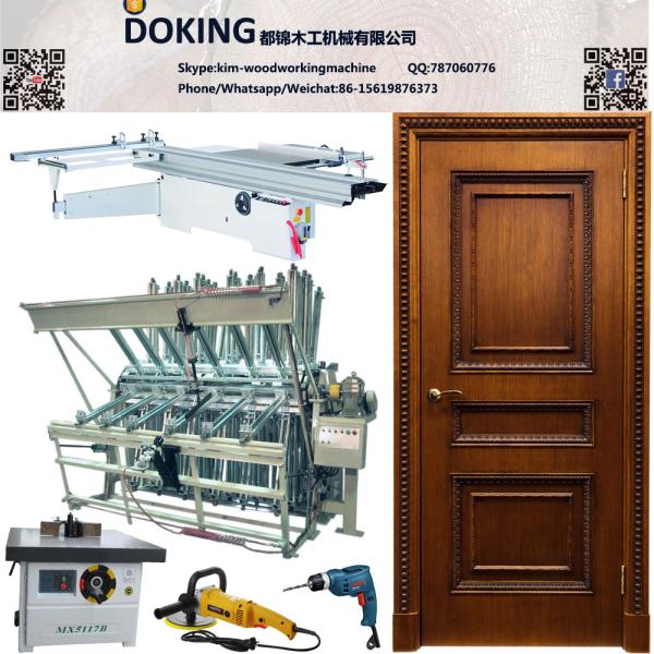 Solid wooden door production line wood door making machines
