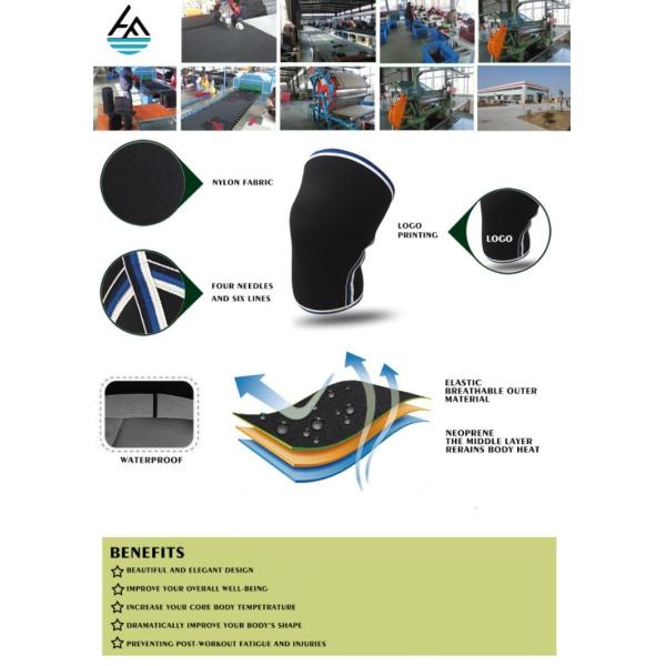 Professional Crossfit Games Knee Sleeves Neoprene Knee Wrap For Running