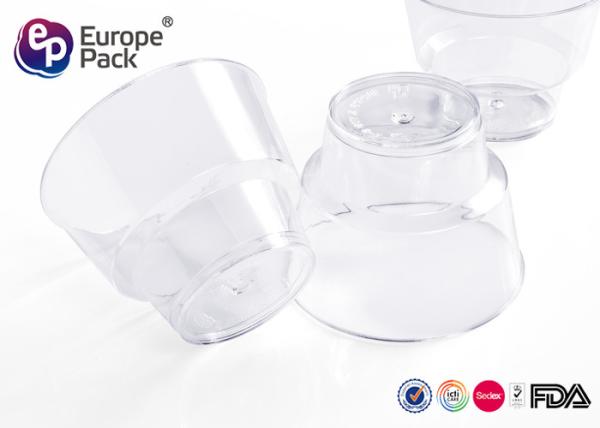 Elegant Disposable Plastic Dessert Cup 5Oz Round Shape Plastic Dessert Glasses