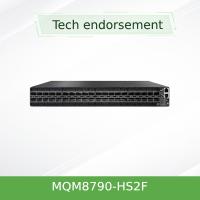 MQM8790-HS2F ((920-9B110-00FH-0D0) HDR Mellanox red de banda ancha de alta definición Interruptor 40 QSFP56 Puertos 2 Fuentes de alimentación AC