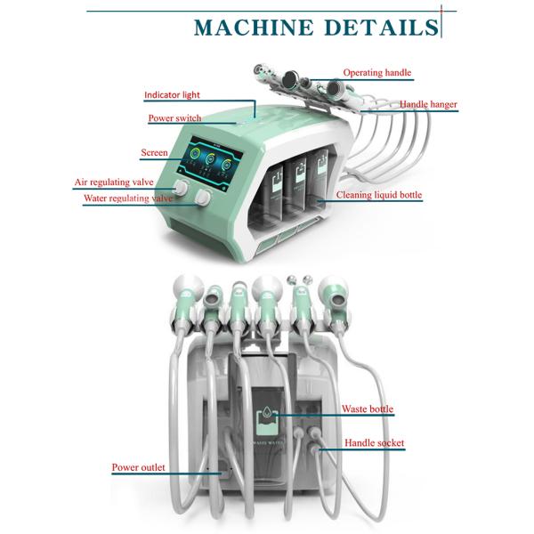 Dermabrasion 65Khz Oxygen Hydrafacial Machine Bubble Deep Cleaning