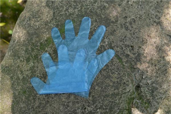 High Elasticity Blue Color Disposable TPE Gloves