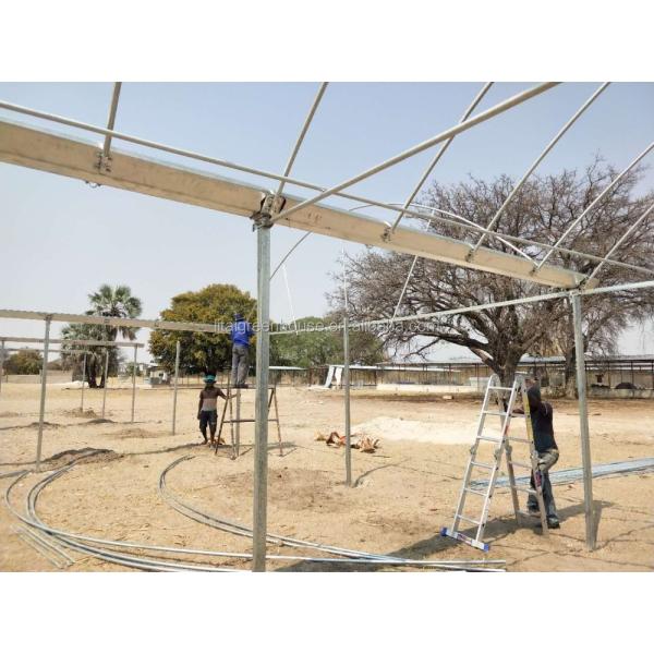 Single Layer Roof and Side Ventilation Namibia Commercial Greenhouse for Tomatoes Farming