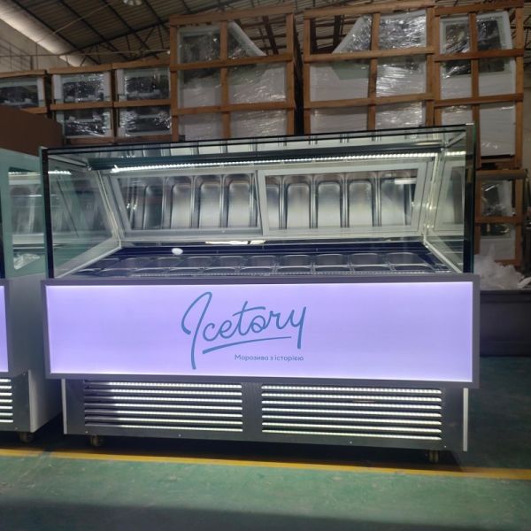 Commercial Ice Cream Display Freezer Upright Popsicle Freezer Display Case