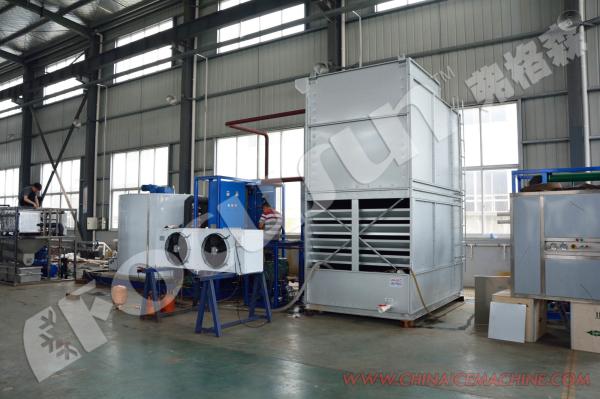 Automatic Control System Flake Ice Compactor for 25T Ice Bar in Africa Fisheries Market