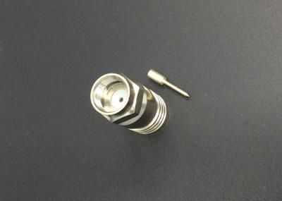 RG11 conector do cabo coaxial F, conector co-axial de F frisado com sistema do Pin CATV MATV