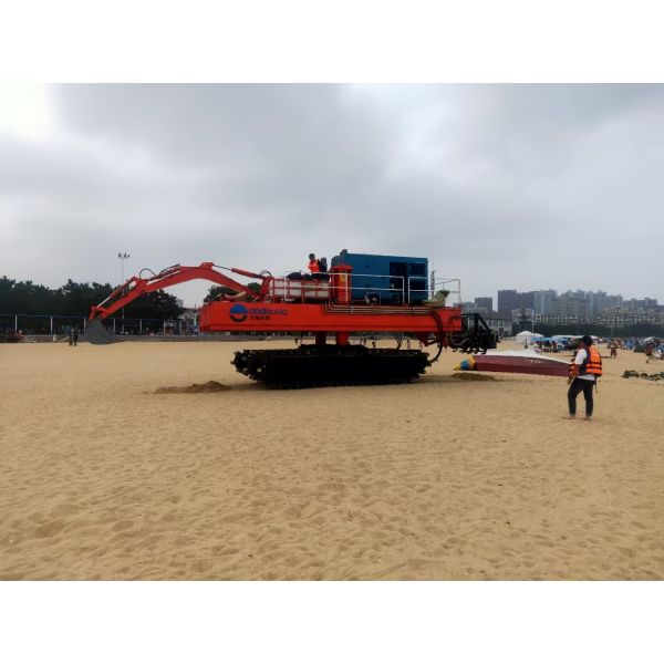 500m Output Distance 4m Dredging Depth Amphibious Excavator with 1m³ Bucket Capacity