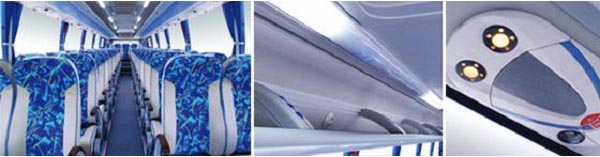 Zhongtong 12m Long Distance Luxury Coach Bus 100km/H LCK6125HQ5A1