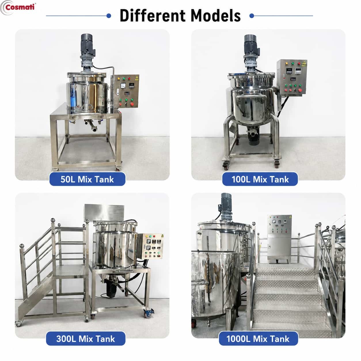 Airtight Liquid Mixing Tank 50L 100L 200L Pneumatic Explosion Proof Perfume Solvent Mixer