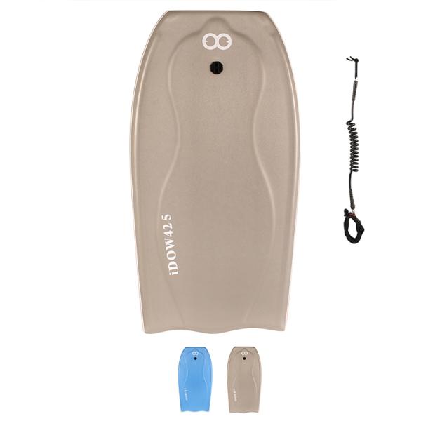 Gray or Customized 42.5 inch end Body Board with Surf Leash and Board Bag No Competition