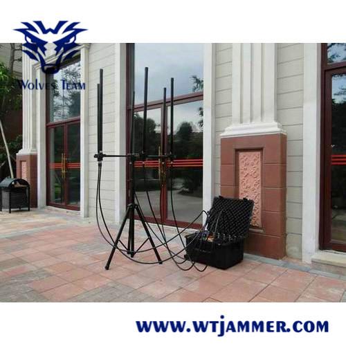 800 Watt Portable High Power Signal Jammer Wireless 200 - 300m Range
