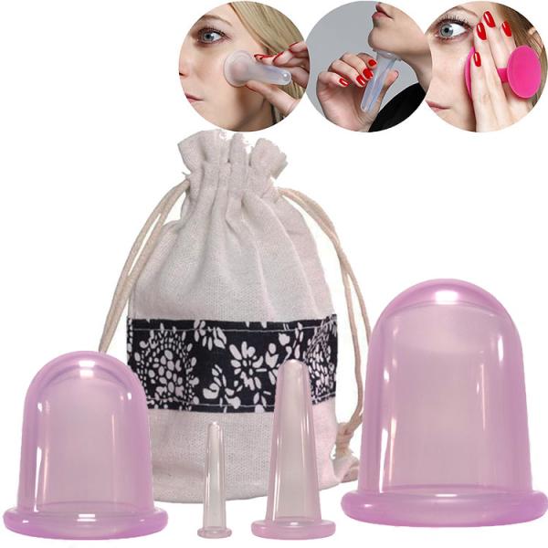 Class I Certification Soft Silicone Vacuum Cupping Cup Set for Manual Massage Therapy
