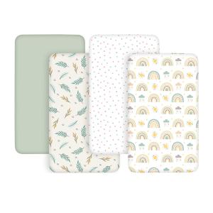 Non Irritating Cradle Fitted Sheet Soft Easy To Carry Skin Friendly Material