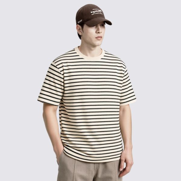 Healthy And Comfortable And High-Quality Soft Striped Knit Fabric Breathable For Casual Wear