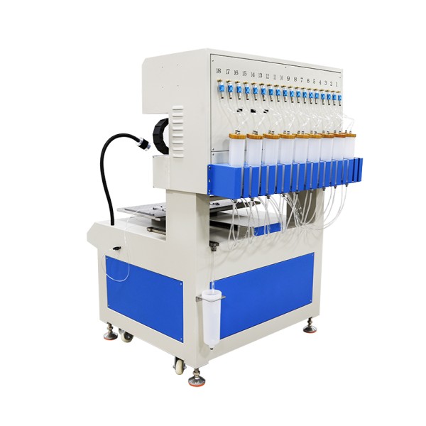 Automatic Silicone Label Dripping Machine 18 Colors PVC Dispensing Machine for 2D 3D Keychains