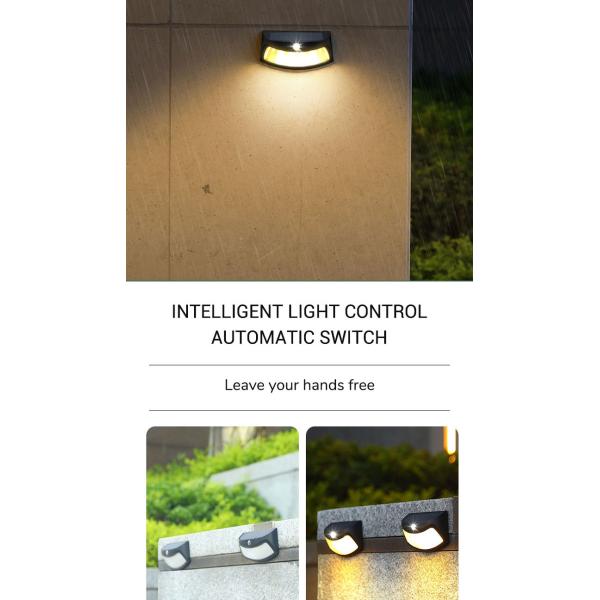 Modern Outdoor Luminaires 2V Solar Powered Wall Light for Porch Outdoor Lighting