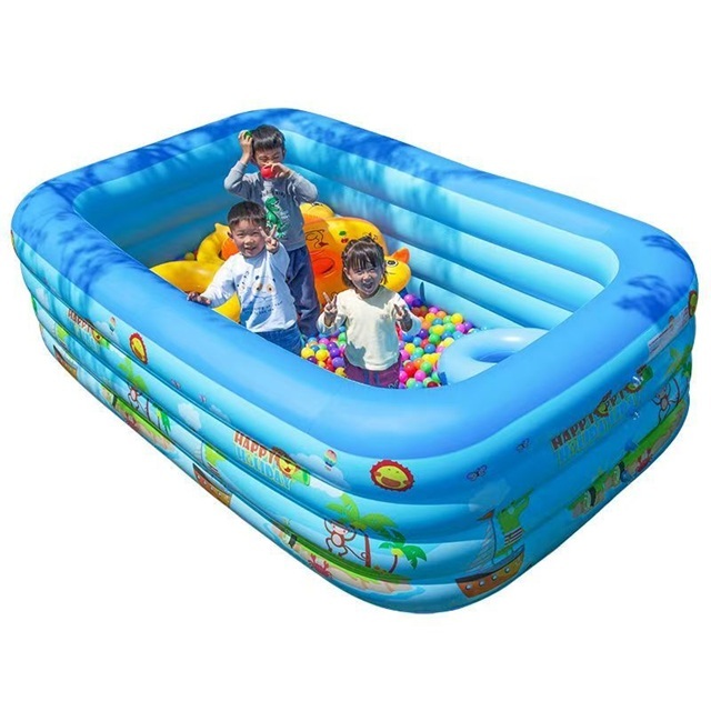 Inflatable Swimming Pool for Children Home Outdoor Use Extra-Large Family Pool Colorful Durable Thick PVC Constant Temperature