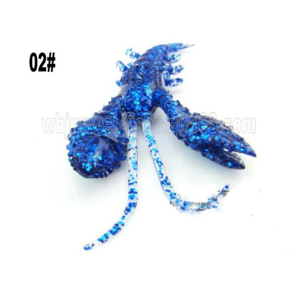 New best sale 9.5cm/8g 5 kinds colors artifical soft shrimp fishing lure