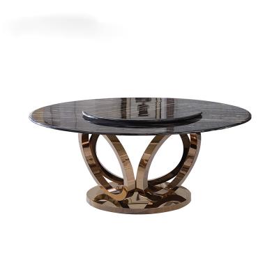 Moderando a mesa de jantar luxuosa contemporânea 1350mm, Ebony Lazy Susan Dining Table