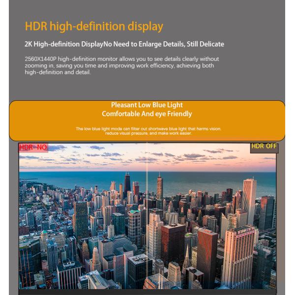 Monitor LED para juegos de PC de 27 pulgadas, biselado, panel IPS rápido, resolución 1K 2K 4K, frecuencia de actualización de 100Hz 144Hz 165Hz 180Hz