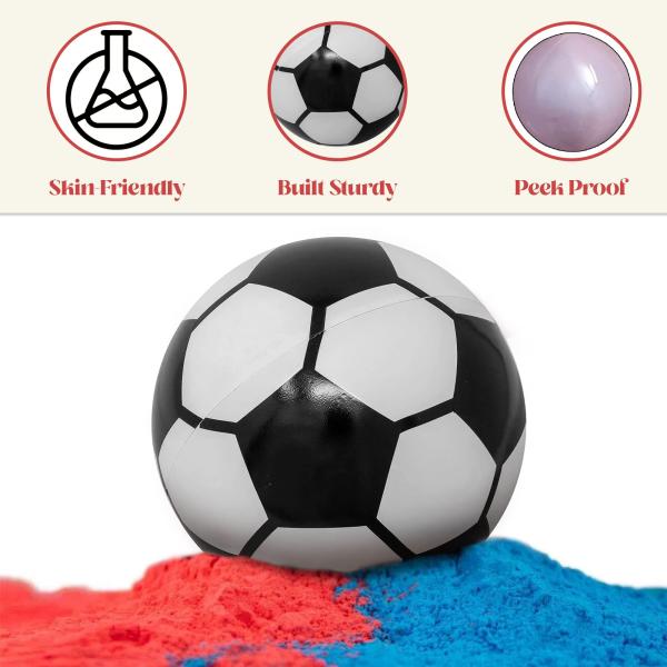 Gender Reveal Props Confetti Powder Filler 14*14*14cm Football for Baby Celebrations