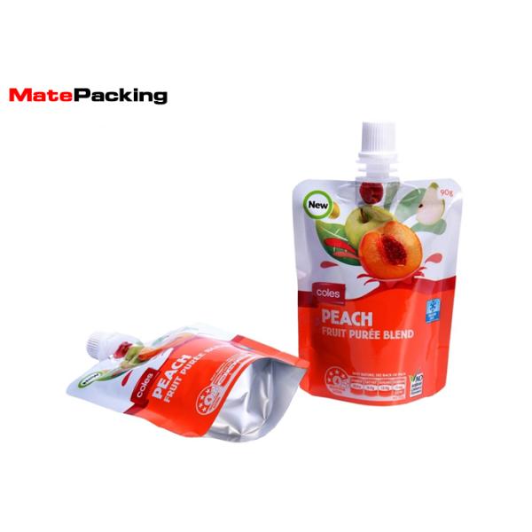 Aluminum Foil Laminated Liquid Spout Pouch Standing Up Food Grade Custom Size