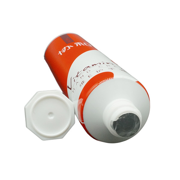 Hand Cream Packaging Laminated Tubes With White Octagonal Cap