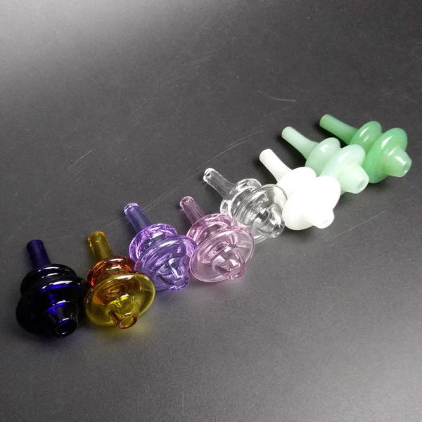 Hat Style 2.0 Ufo Quartz Carb Caps With Hold For Banger Enail Mix Colors
