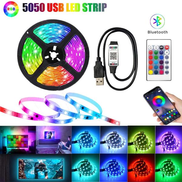 5V RGB SMD 5050 LED IP20 0.5m Strip Light Set 3keys With Lighting And Circuitry Design