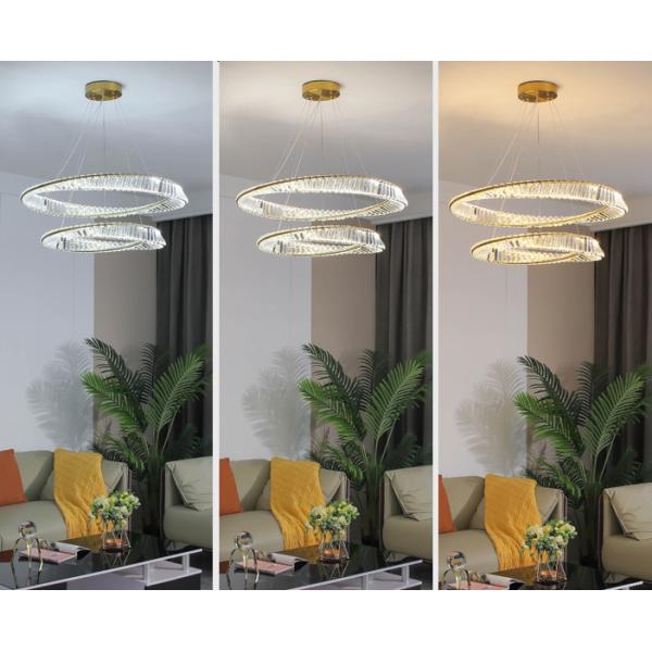 Люстры СИД шкентеля кольца Кристл столовой современные