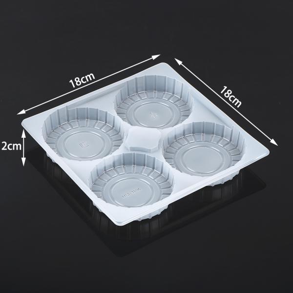 Custom 4-cave PP Mochi chocolate tray Pastry Storage Container  Insert Trays Clear Plastic Dessert Box