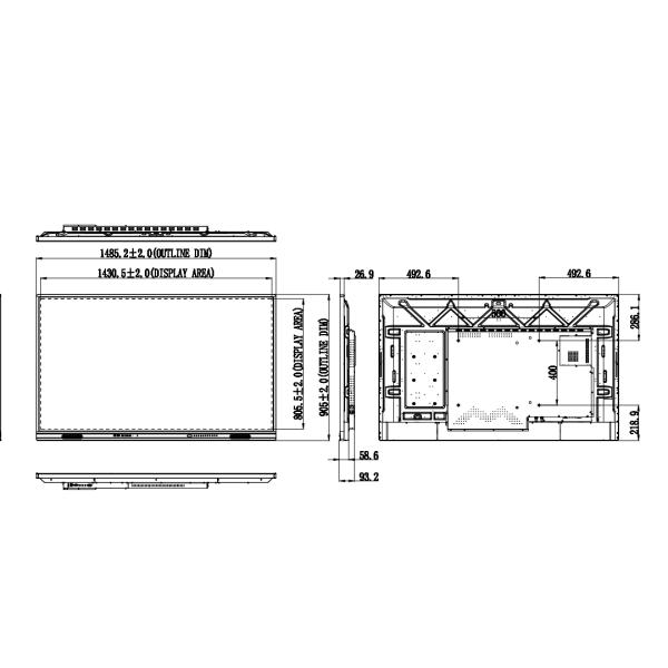 экран касания Whiteboard 4mm стеклянный взаимодействующий все в одном дизайне
