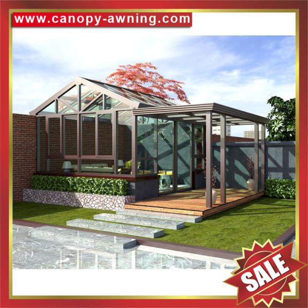 high quality prefab outdoor glass alu aluminum aluminium alloy sunroom sun house cabin shed kits for sale