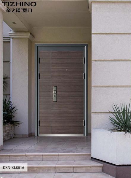 Projeto luxuoso de aço da porta dobro do cobre da porta de entrada da casa de campo feito em China