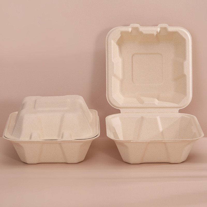Biodegradable жиронепроницаемые принимают вне контейнер для гамбургера торта