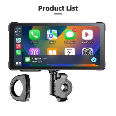 GRANDnavi 5.5inch Portable CarPlay Monitor Motorcycle Navigation Device Multimedia Waterproof Level IP66