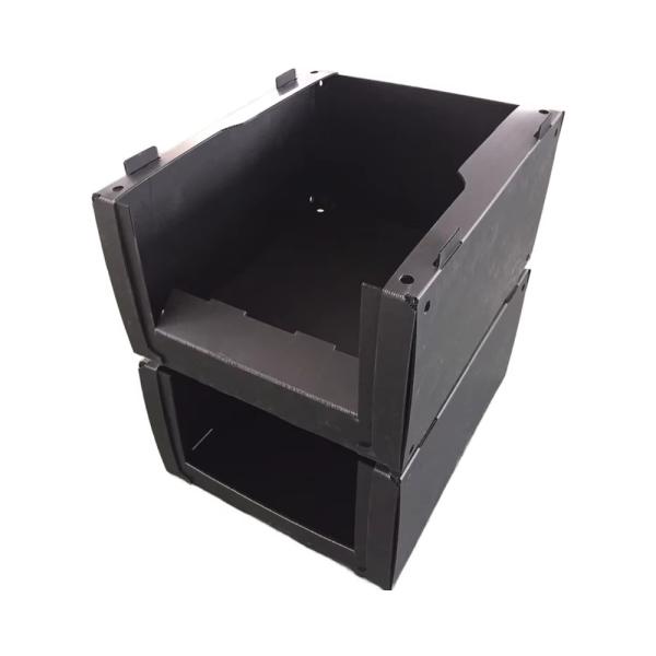 Customized Size Turnover Box Stackable Pick Bins Plastic Warehouse Parts Box Sign Board For Easy Identification