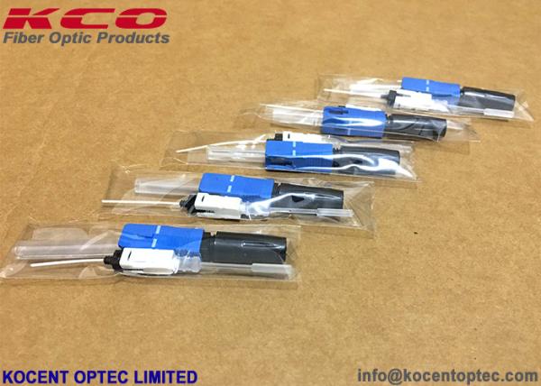 SC/UPC Hot Melt Fiber Optic Ftth Fast Connector 0.9mm Pigtail SOC Field Assembly Connector
